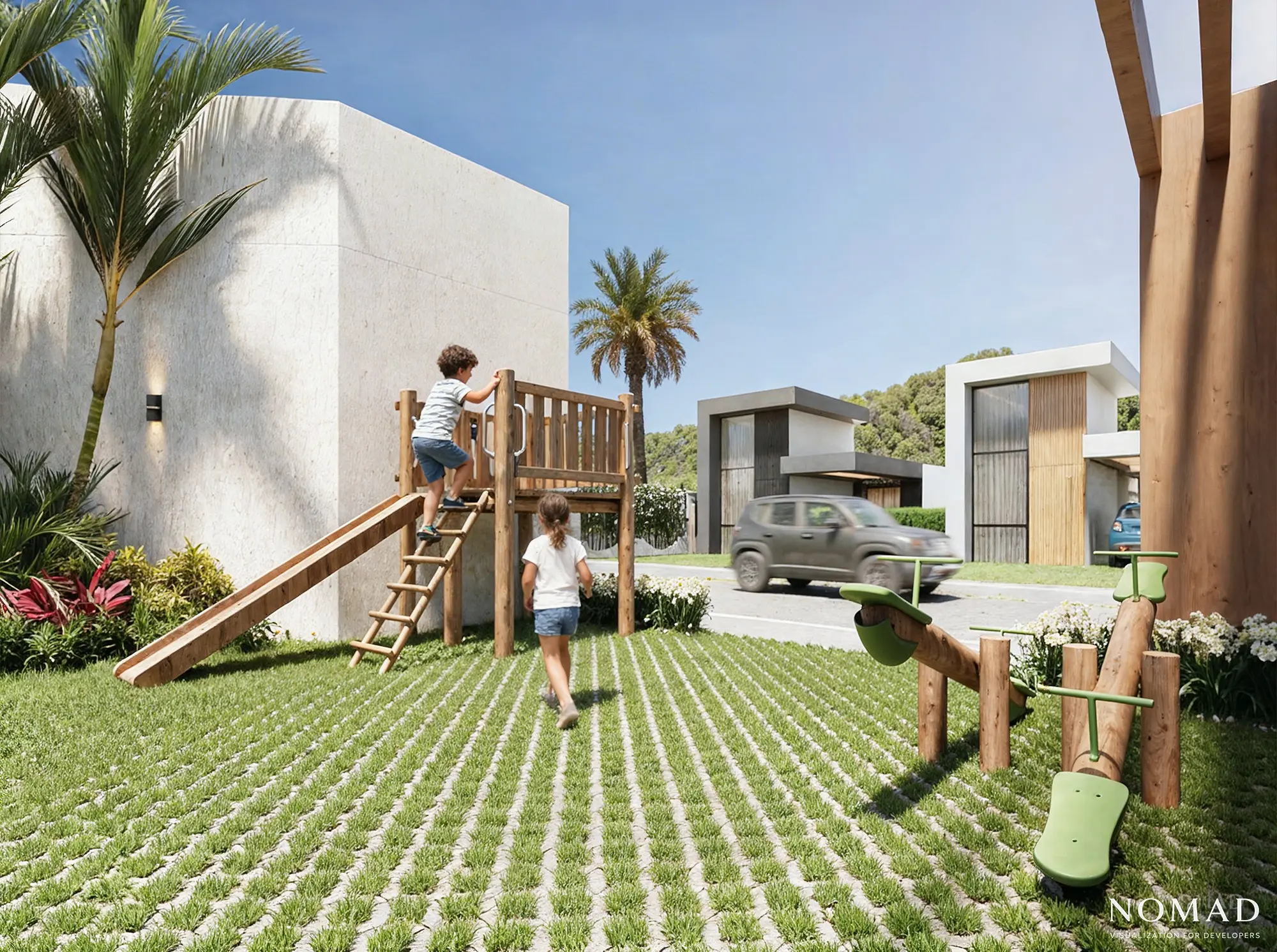 Renderização externa de empreendimento imobiliário 07